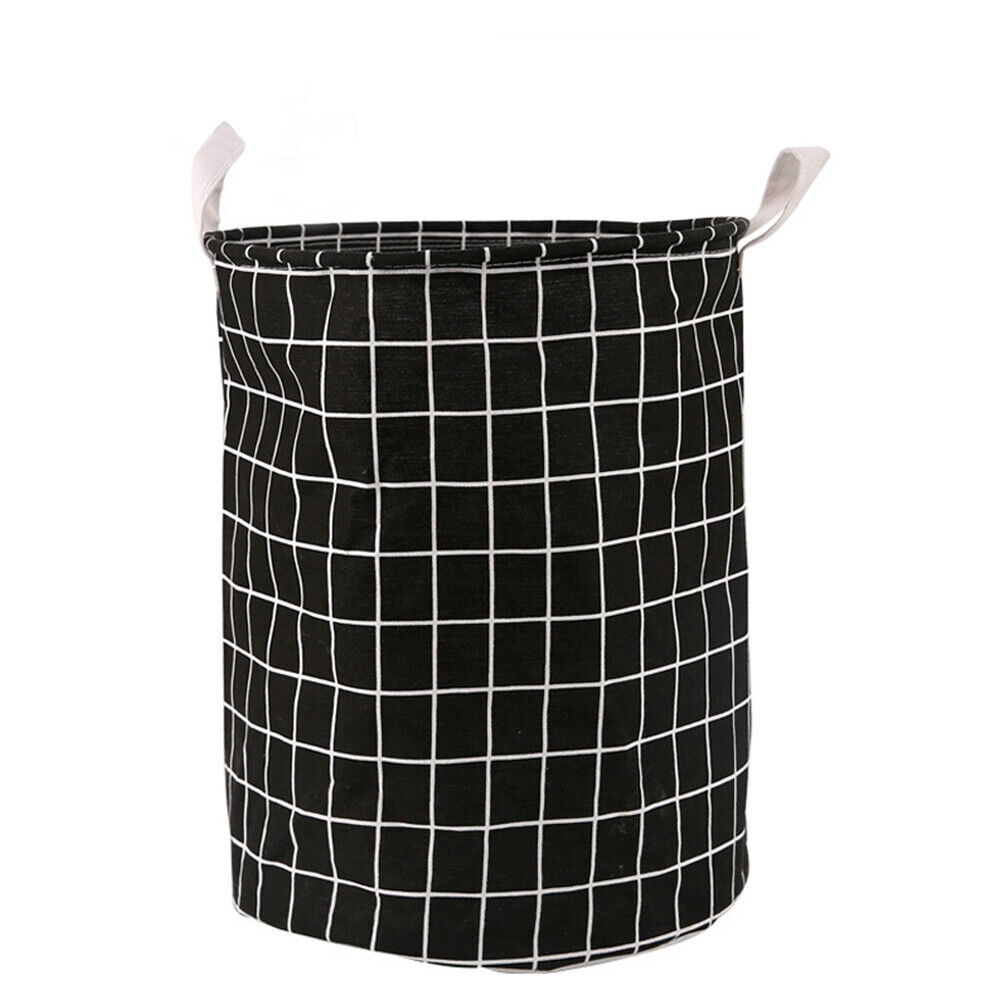 US 1-2 Pcs Large Foldable Laundry Hamper Dirty Clothes Basket Linen Storage Bag