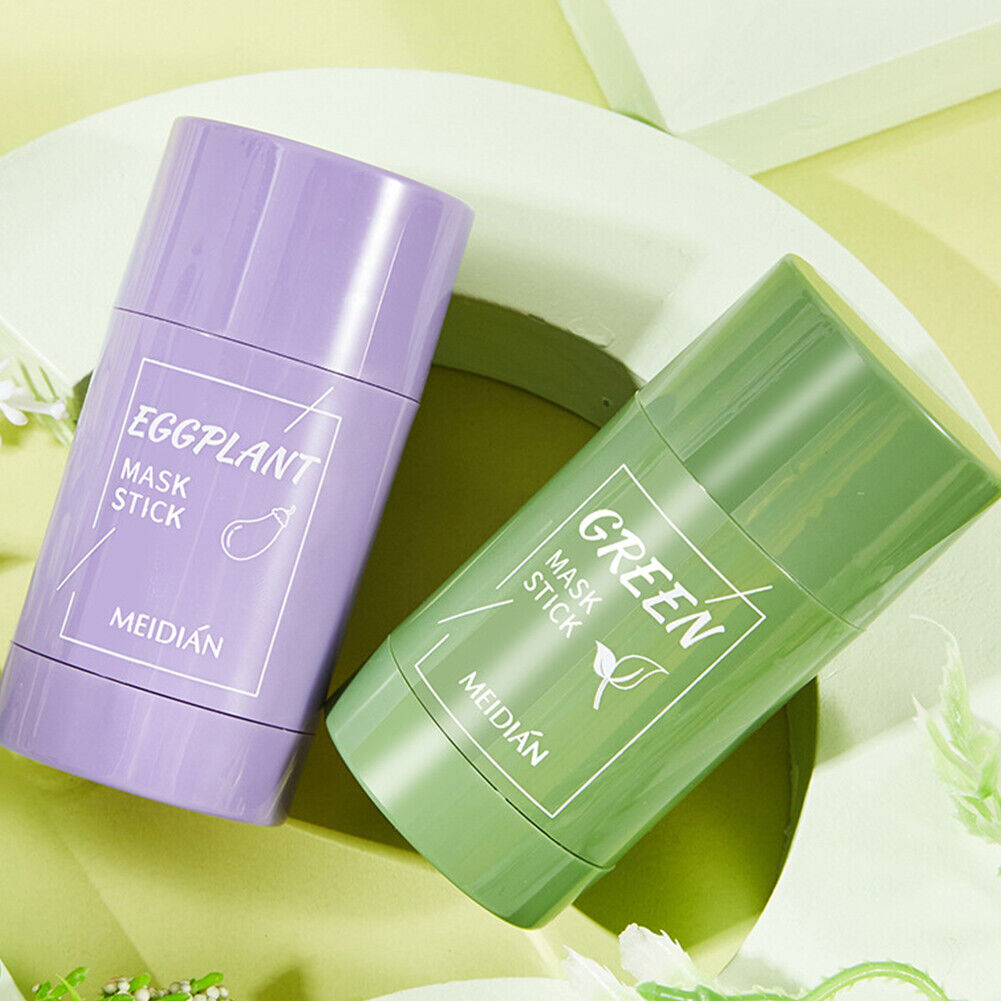 US 1-2Pack Green Tea/Eggplant Stick Mask Blackhead Remover Oil Control Cleansing