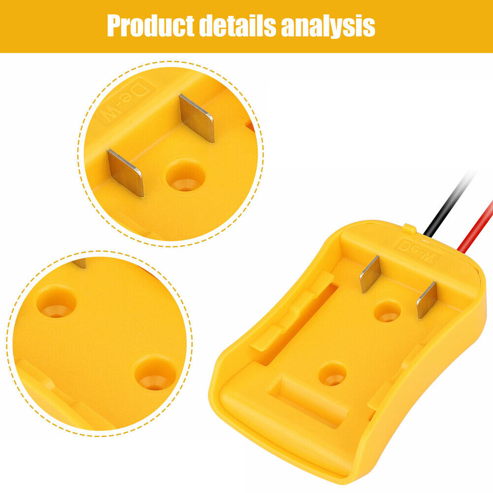 US 2-4 Pcs Power Adapter Connector for Dewalt 18/20V Max Battery Holder Dock DIY