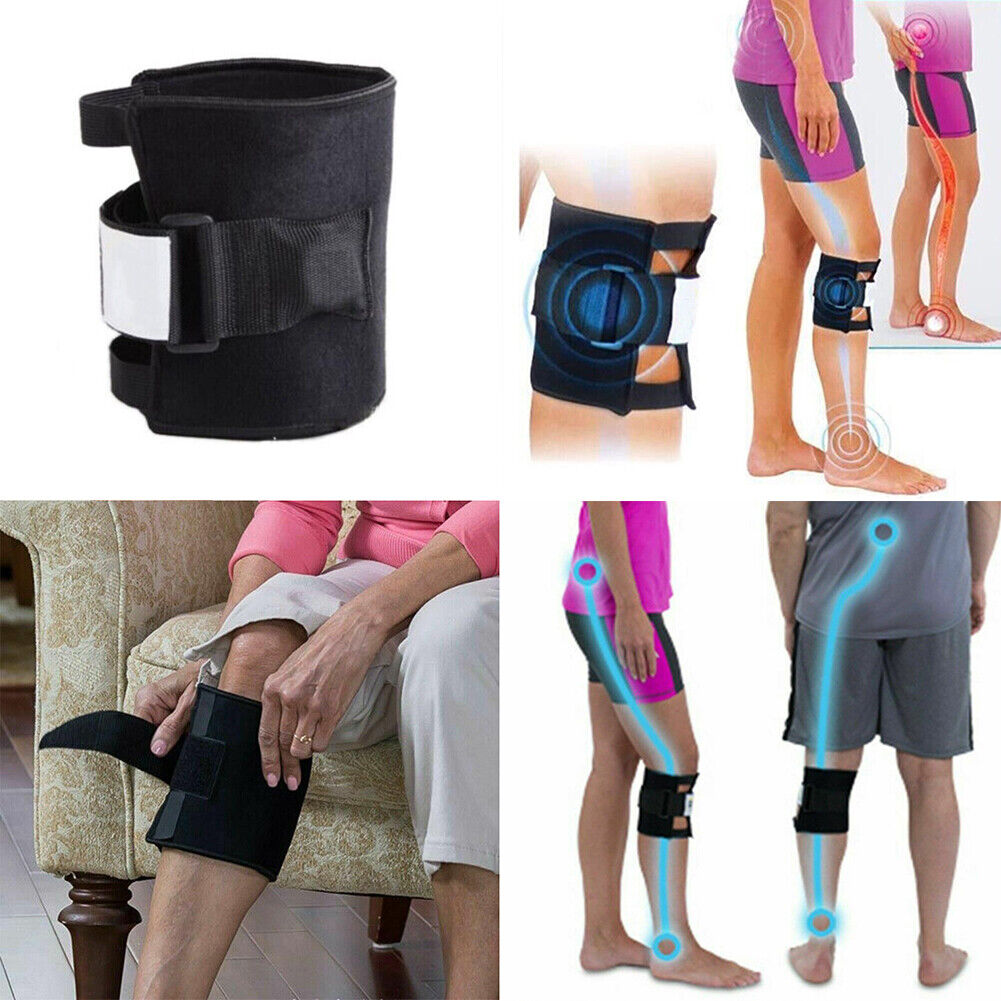 US 1-2 Pairs Pressure Point Knee Brace Pain Relief Leg Sciatica Acupressure Wrap