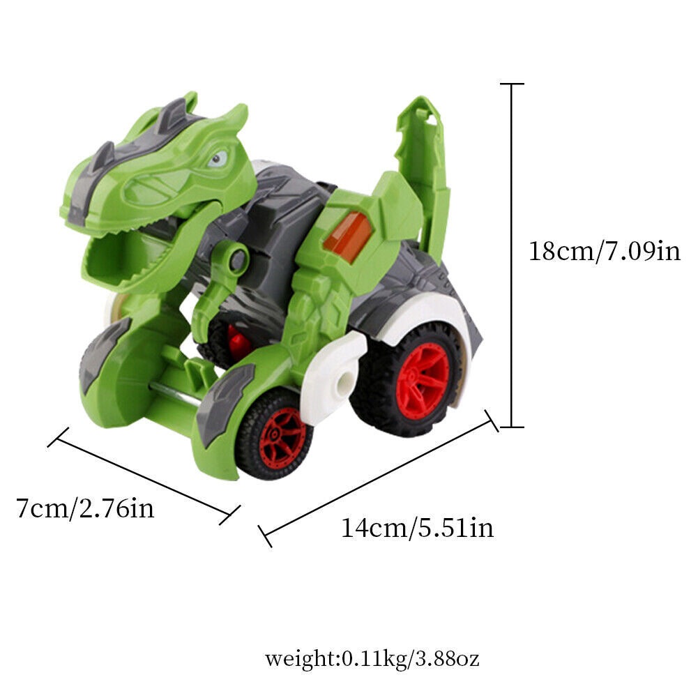 US 1-2 Pcs Transforming Dinosaur Toy 3+ Year Old Boys Deformation Car Kids Gifts
