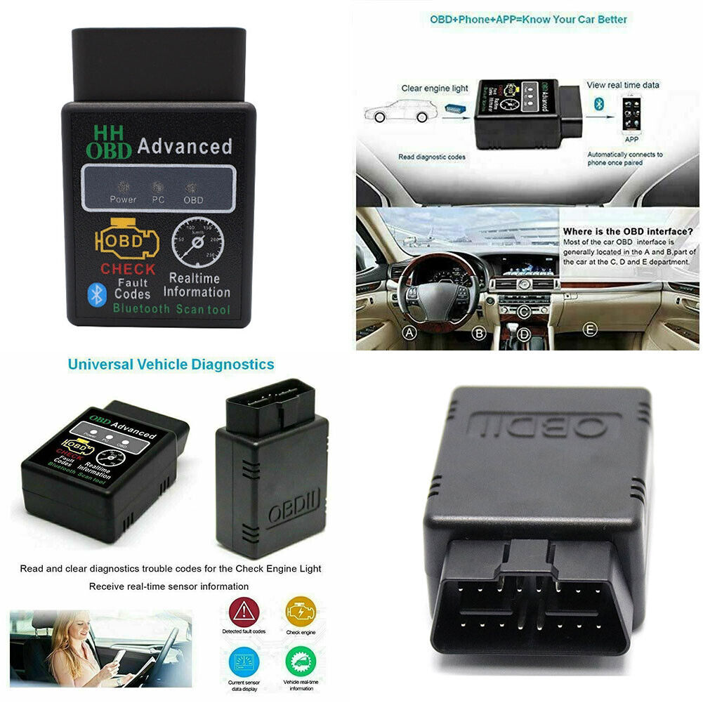 US 1-2 Pack OBD2 Code Scanner Mini ELM327 V2.1 Bluetooth OBDII Diagnostic Tool