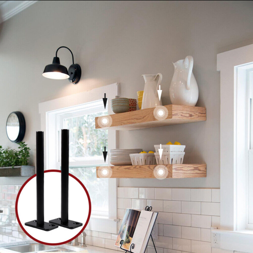 US 8-16 Pack Invisible Bracket Metal Floating Shelf Wall Mount Hidden Shelves