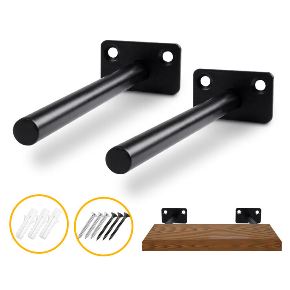 US 8-16 Pack Invisible Bracket Metal Floating Shelf Wall Mount Hidden Shelves