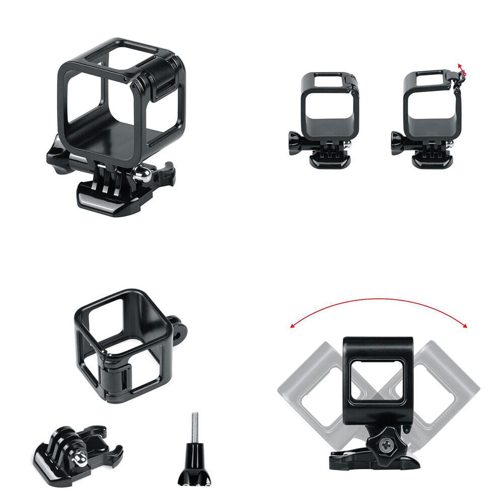US 2-4 Pc Low Profile Housing Frame Mount Case Cover For Gopro Hero 4 5 Session