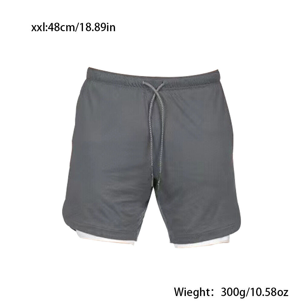 US Mens Elasticated Waist Jogging Shorts Gym Workout Shorts Fitness Shorts