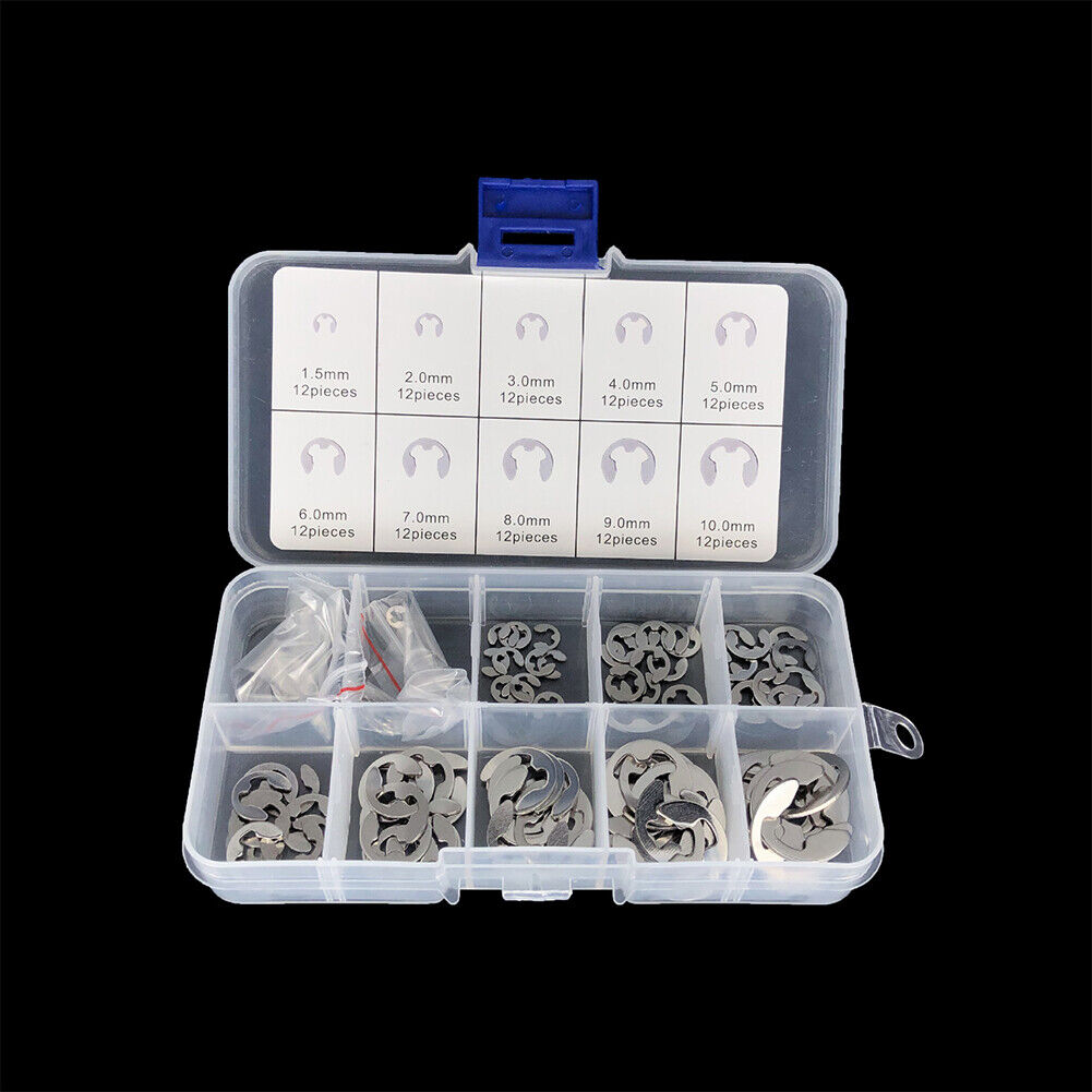 US 120 E Clips C CIRCLIPS Stainless Steel Kit Retaining Ring Assorted 1.5 - 10mm