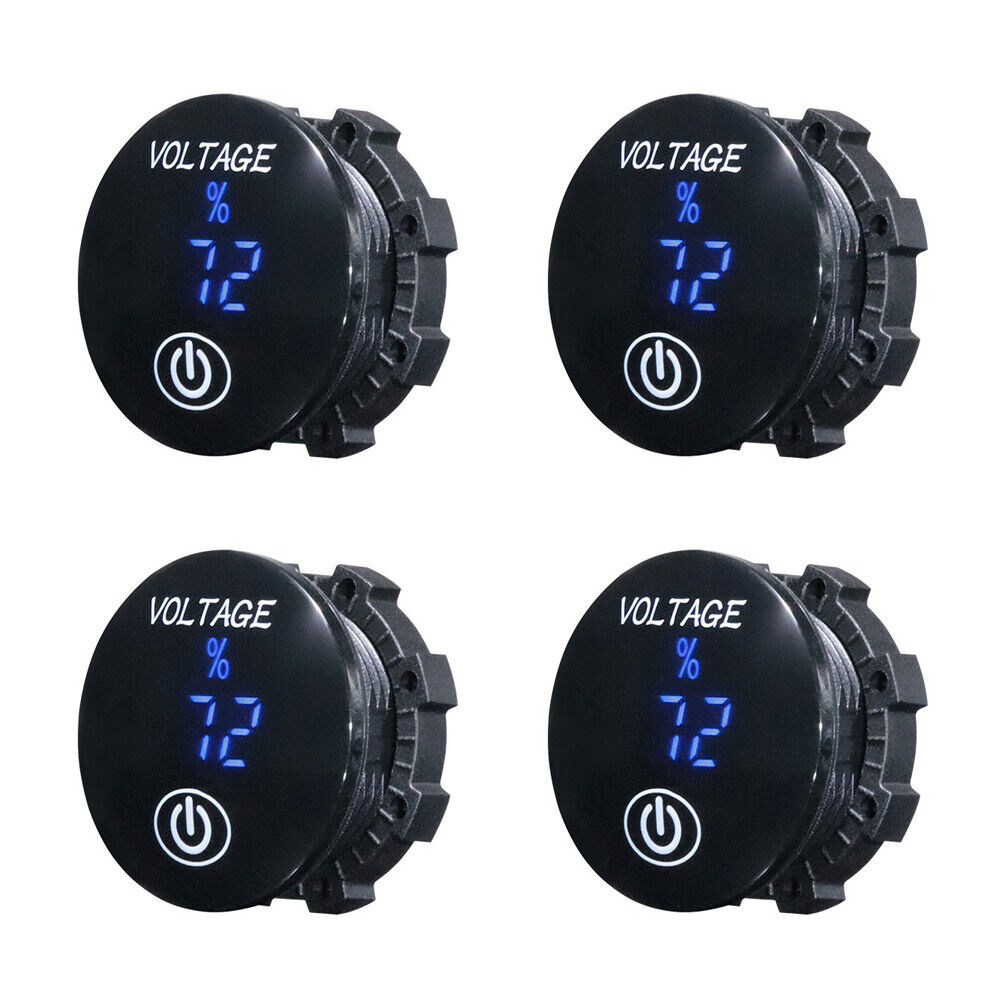 US 2-4 Pcs DC 12V-24V Car Motorcycle LED Digital Voltage Meter Display Voltmeter