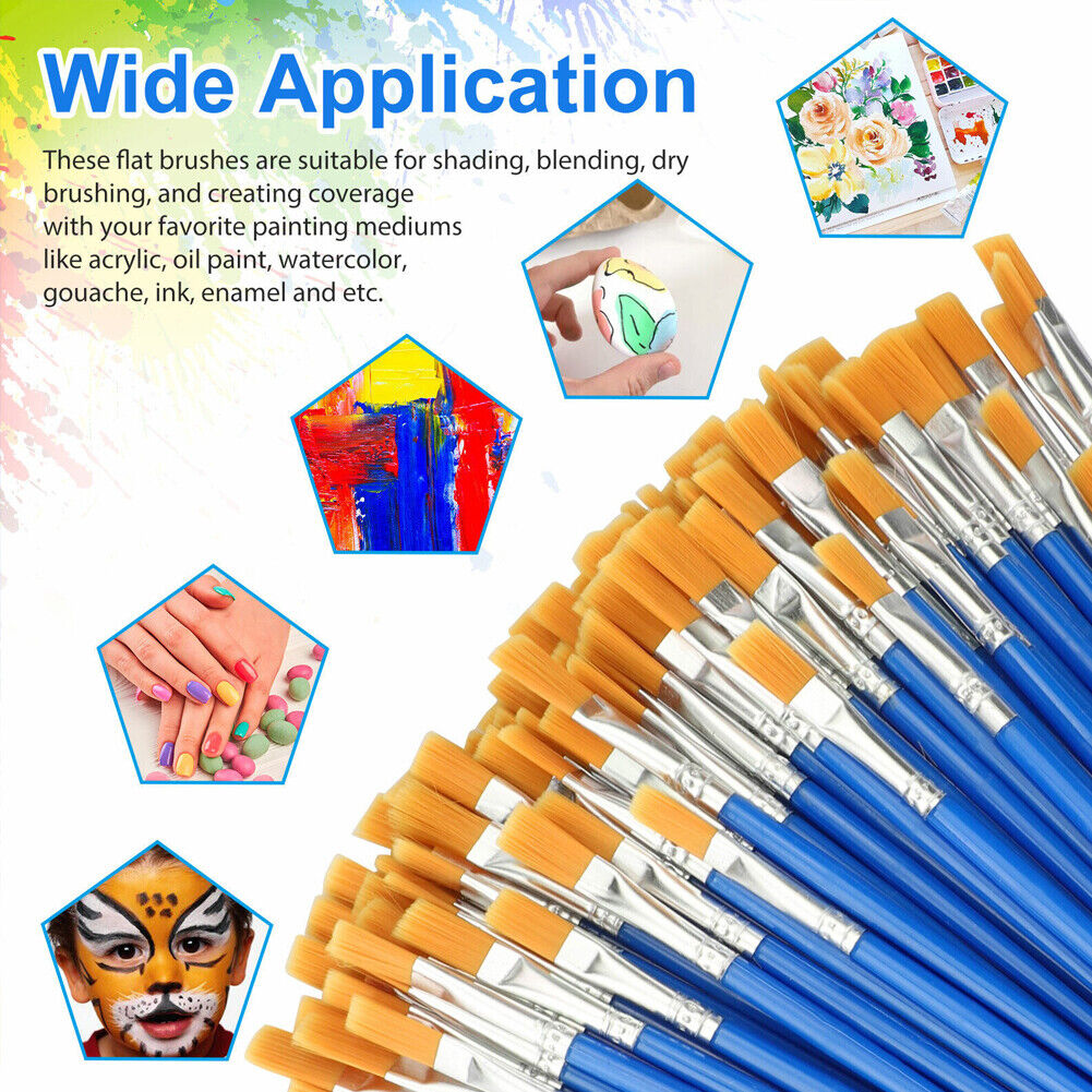 US 200~400 Pcs Artist Acrylic Paint Brushes Watercolour Painting Craft Art Model