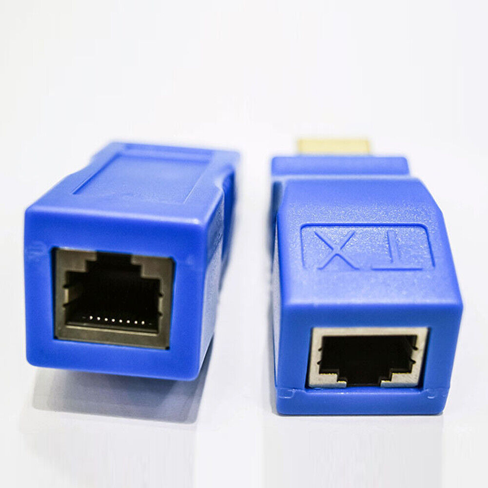 US 1080P HDMI Extender To RJ45 Over Cat 5e/6 Network LAN 4K Ethernet Adapter