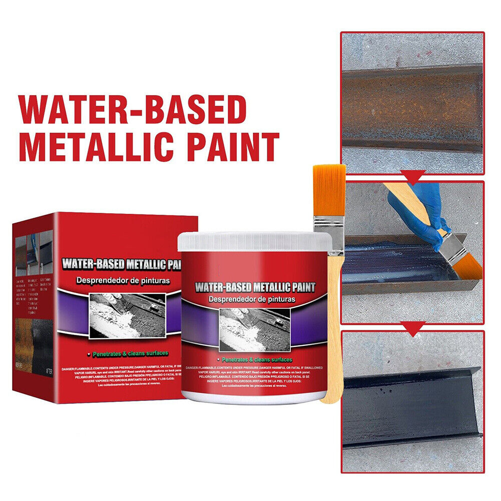 US1-2Pc Car Water-Based Chassis Rust Converter Primer Remover Restore with Brush