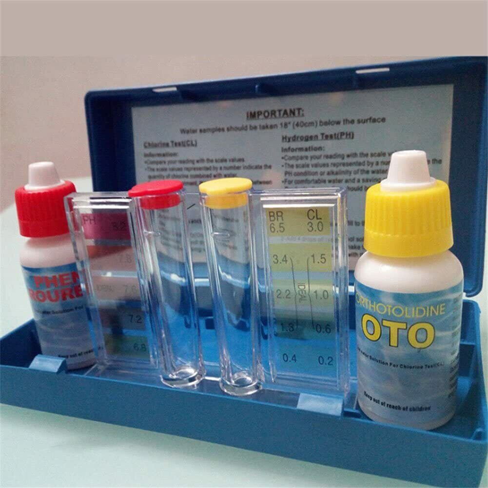 US 1-2 Pack Essential Ph & Chlorine Levels Swimming Pool Spa Water Test Kit