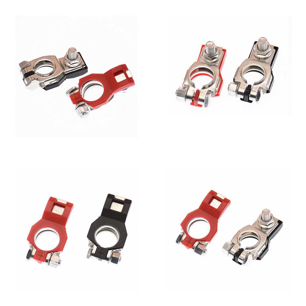 US 2-4 Pcs Universal Battery Terminal Connector Top Positive Negative Heavy Duty