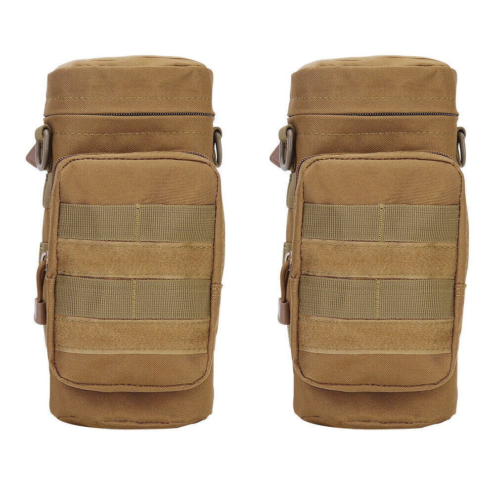 US 1-2 Pack Tactical MOLLE PALS Modular Hydration Carrier H2O Water Bottle Pouch