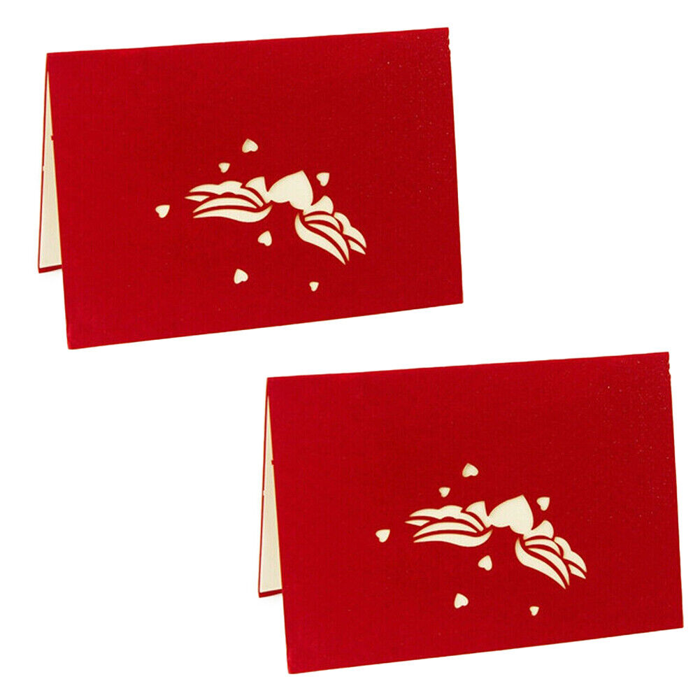 US 1-2 Pack 3D Pop Up Greeting Card LOVE Wedding Birthday Valentines Anniversary