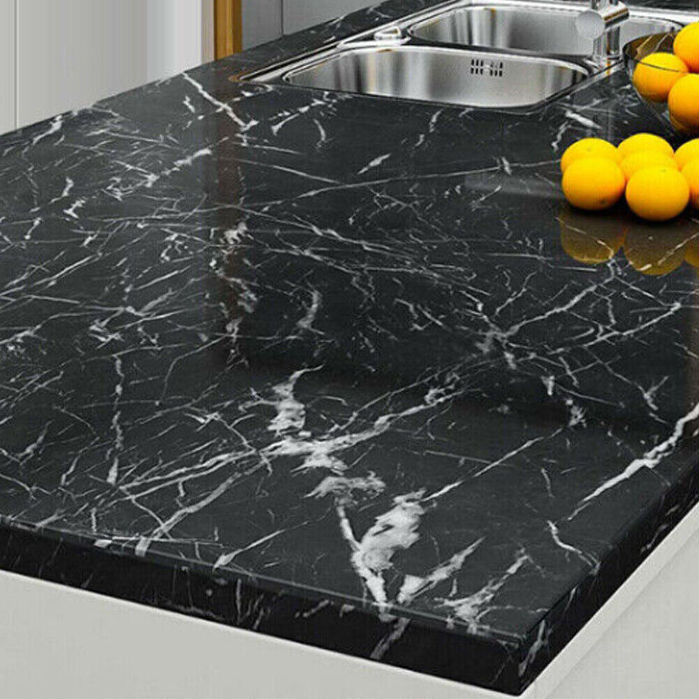 US 2-4 Pack Marble Kitchen Countertop Peel Stick Wallpaper Marble Contact Paper
