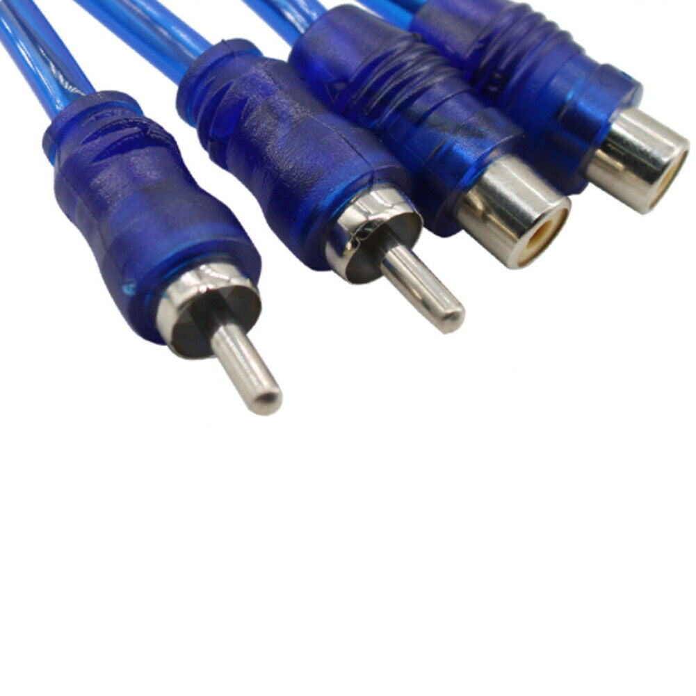 US 2-4 Pack RCA Y Adapter Splitter 1 Female to 2 Male Audio Speaker Stereo Blue