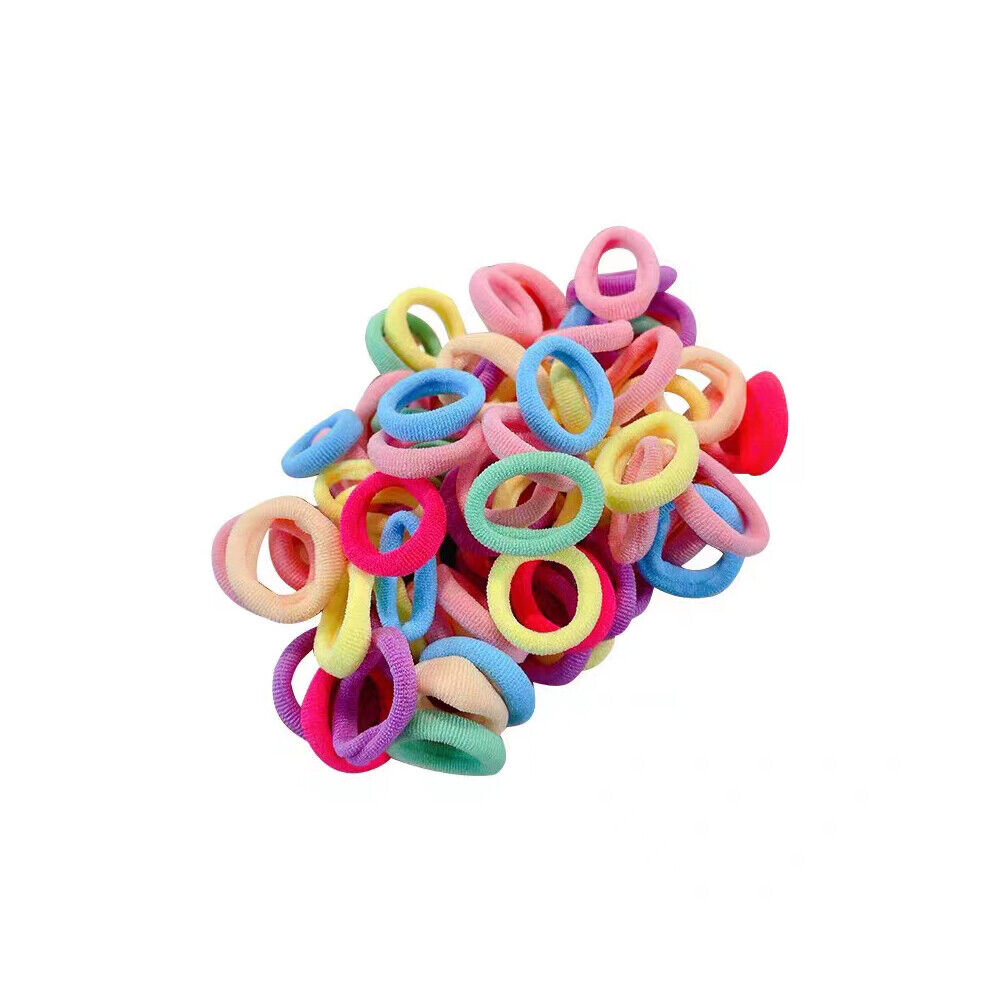 US 200-400 Pcs Elastic Hair Ties Band Rope Ponytail Scrunchies Hair Holder Girls