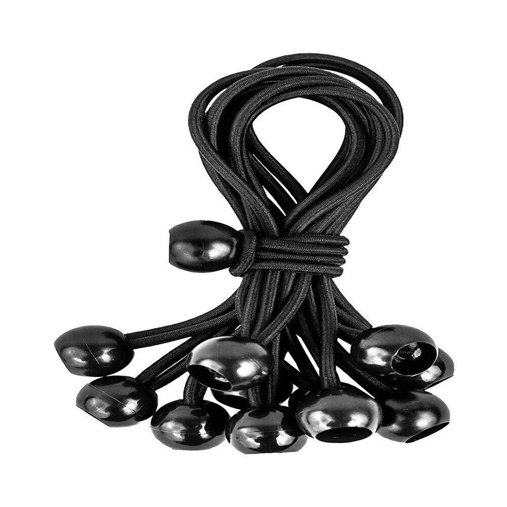 US 6" White Ball Bungee Bungie Cord Heavy Duty Canopy Tarp Tie Downs Straps