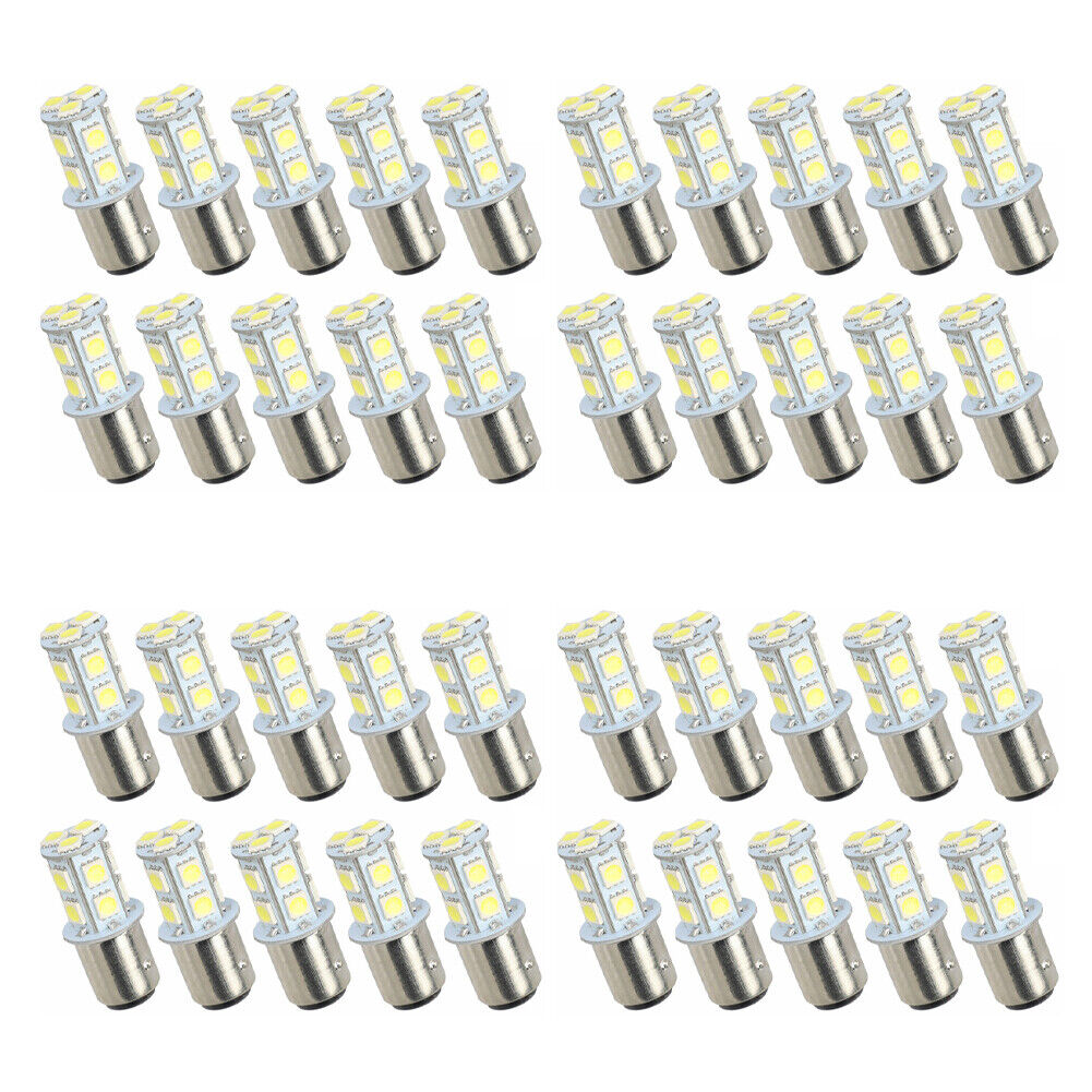 US 20-40Pc Car Truck Tail Brake Stop Light Bulb 12V 6500K LED 1157 Bay15d 13-SMD
