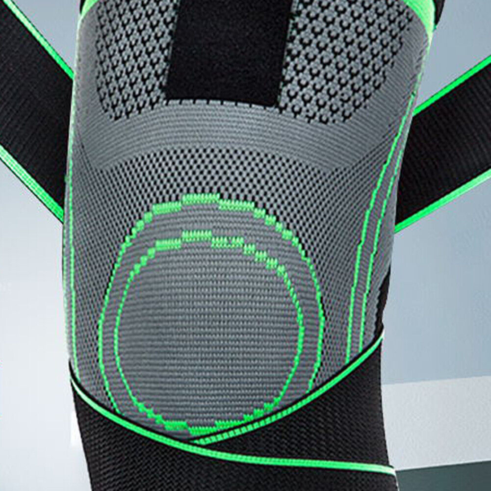 US 1 Pair Knee Sleeve Compression Brace Support Pads Joint Pain Arthritis Wrap