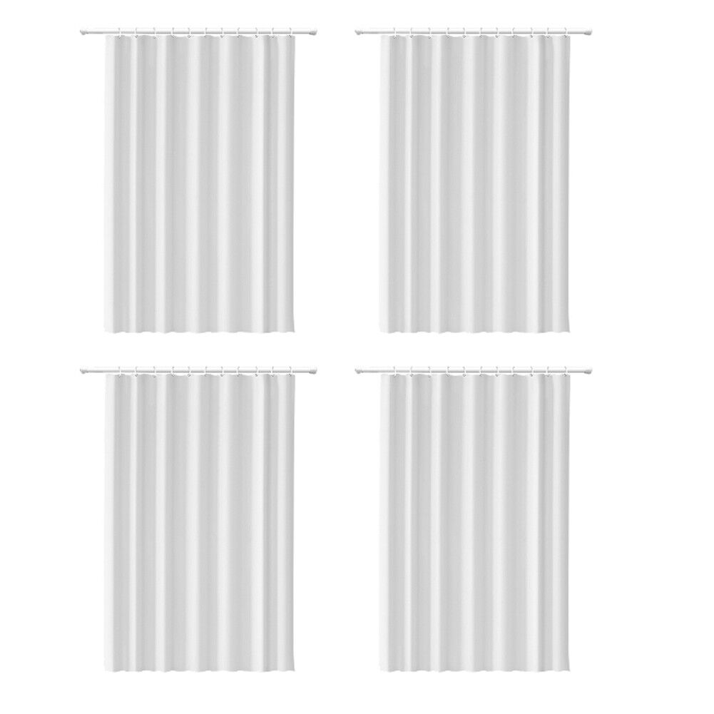US 2 Pc Waterproof Clear Shower Curtain Liner Cute Lightweight Bathroom Magnet