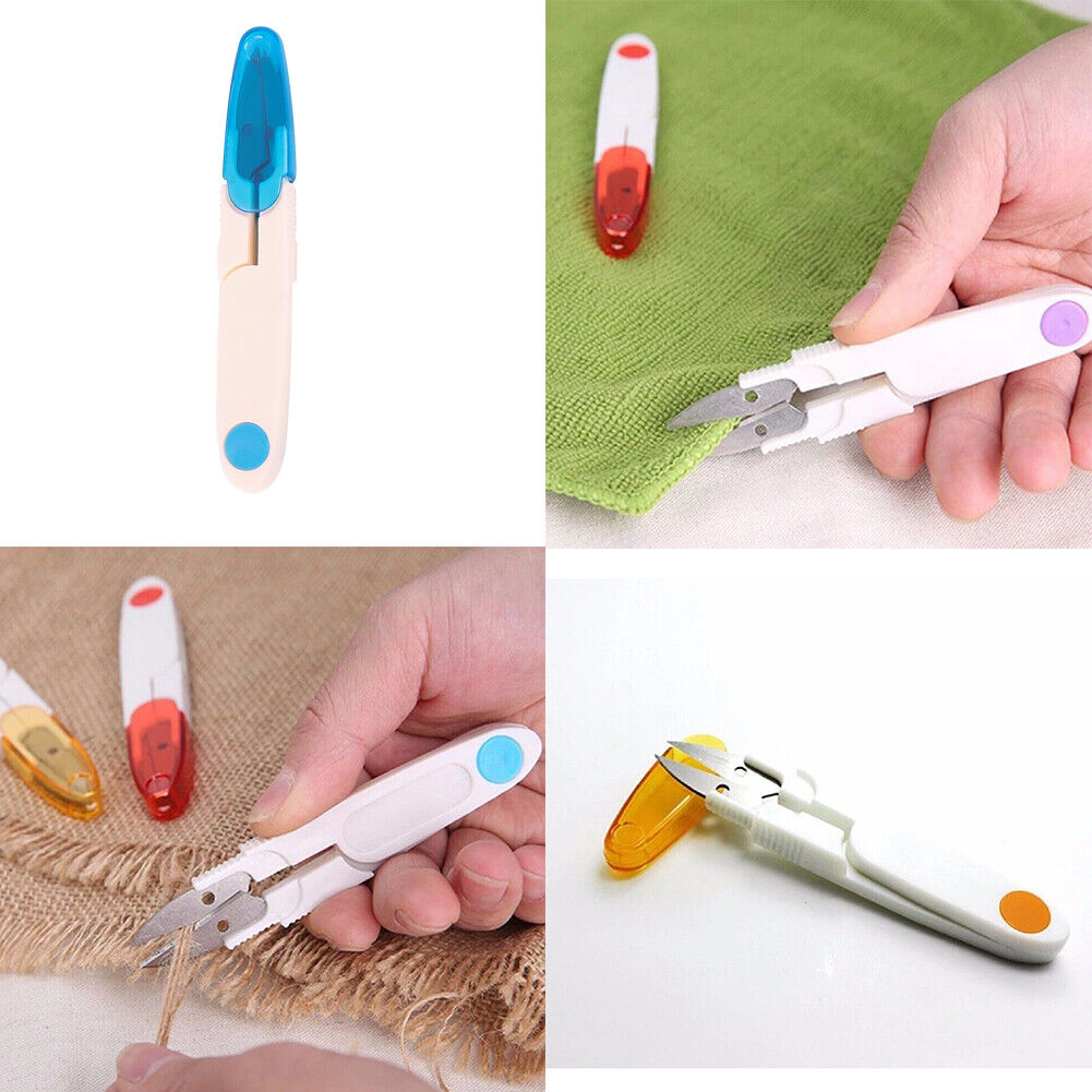 US 4-8 Pack Embroidery Sewing Snips Thread Cutter Cover Scissors Thrum Yarn