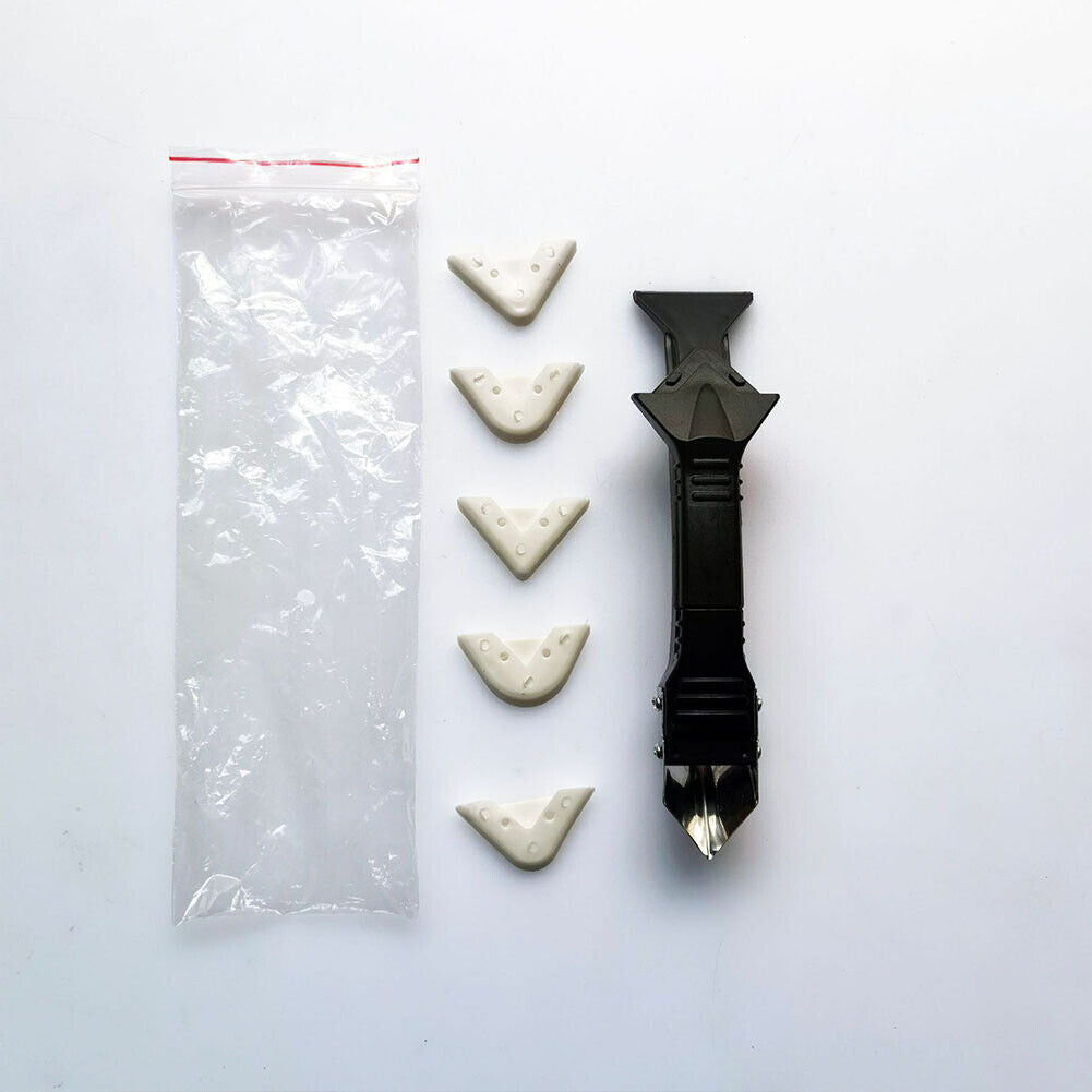 US 1-2 Set of 35 Pcs Caulking Tool Kit Stainless Steel Sealant Caulk Nozzle Kit