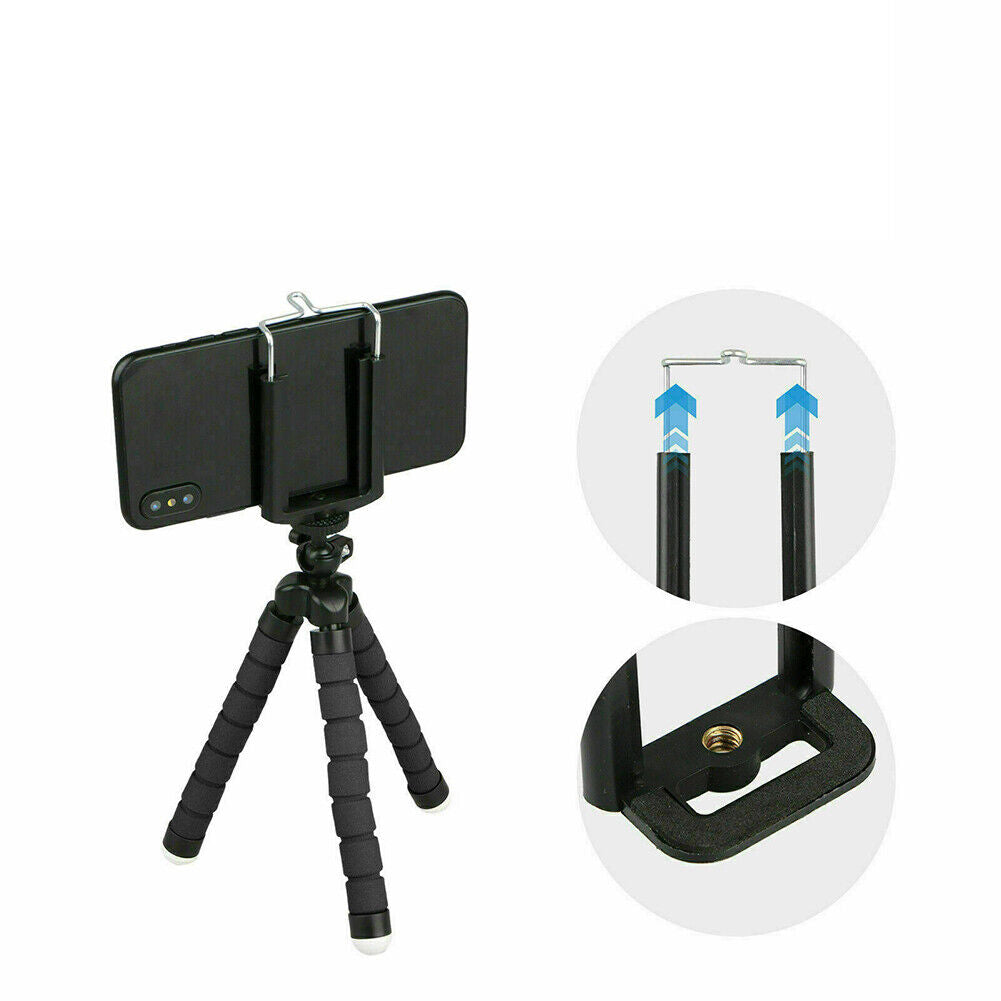 US 3-6 Pack Flexible Phone Tripod Universal Portable Holder Selfie Stand Monopod