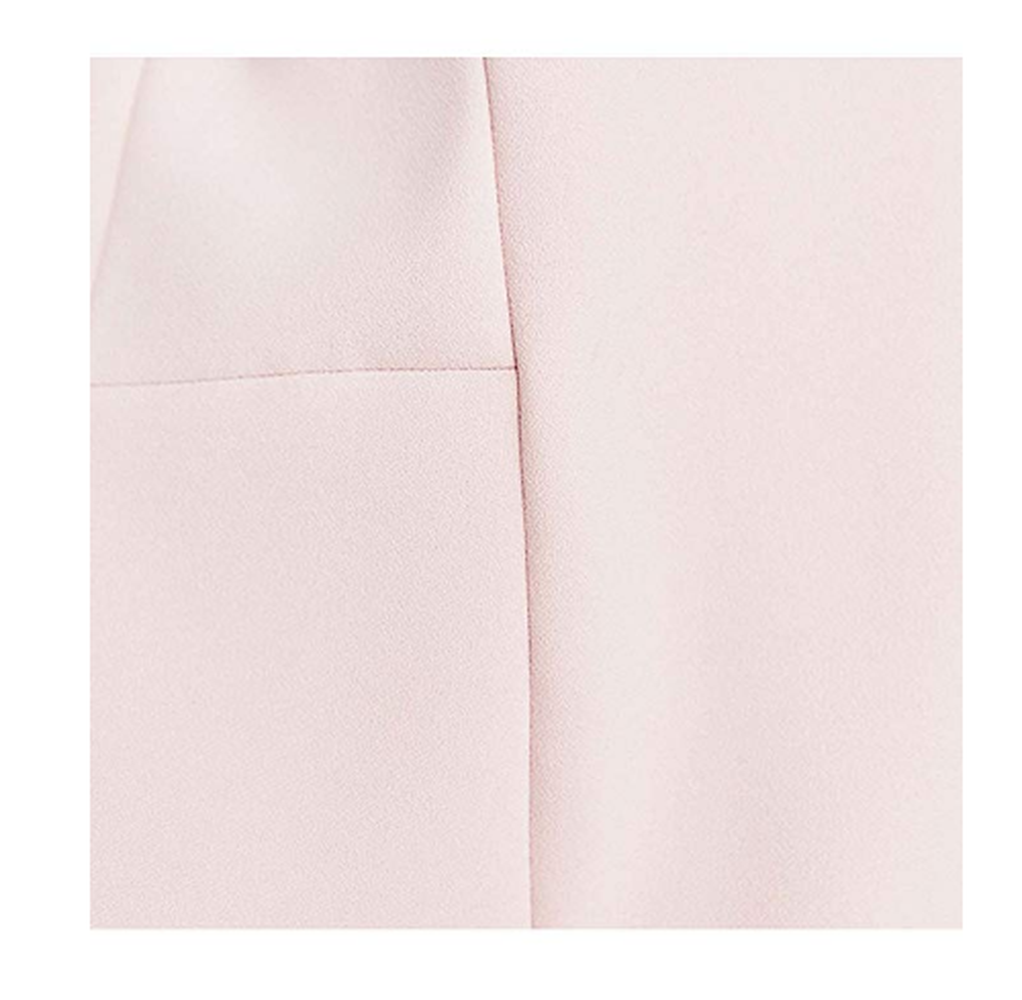 MFrannie Womens Solid Open Front Shirring 3/4 Sleeve Work Blazer