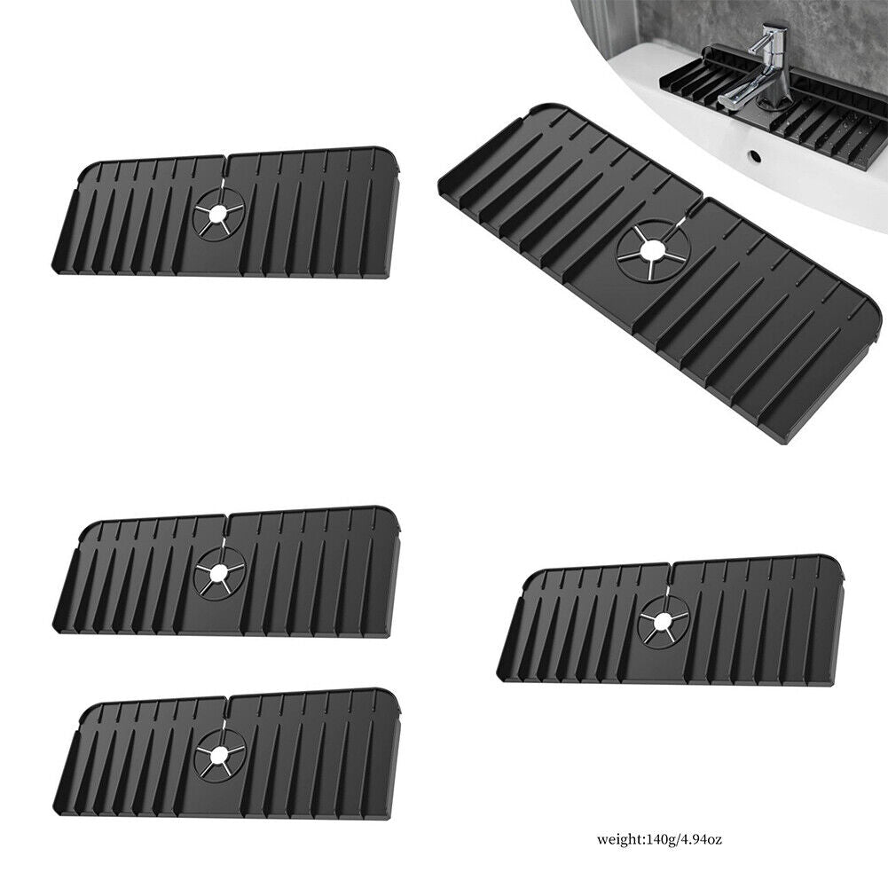 US 2-4 Pack Sink Splash Guard for Kitchen RV Silicone Faucet Handle Drip Catch