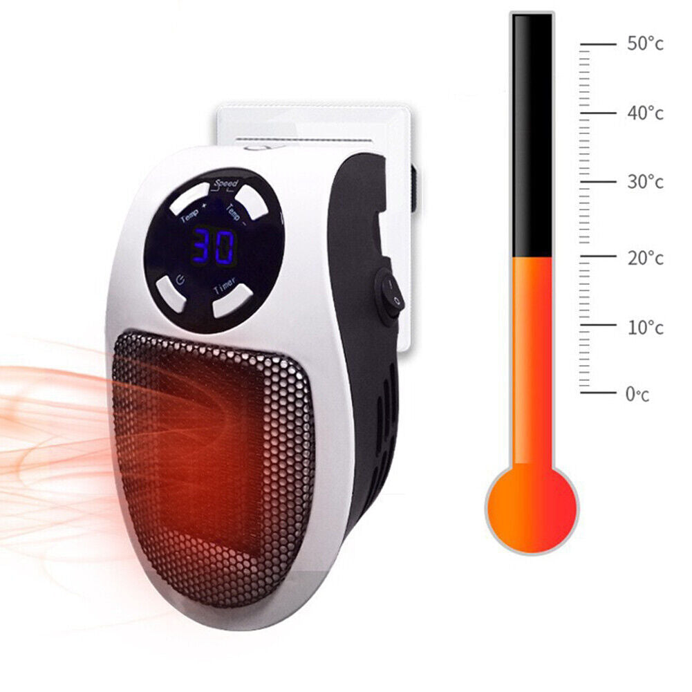 US 1-2 Pack Handy Portable Heater Turbo Wall Outlet Heater Mini for Bedroom