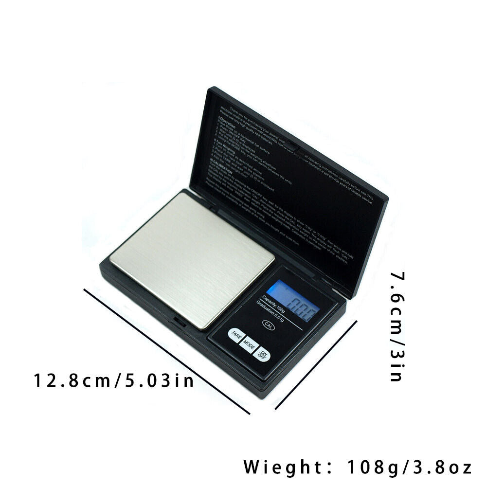 US Digital Pocket Scale 0.01g Precision Jewelry Gold Silver Coin Gram 100gx 0.01