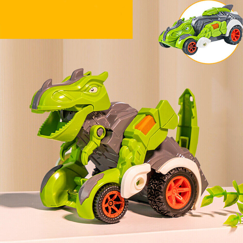 US 1-2 Pcs Transforming Dinosaur Toy 3+ Year Old Boys Deformation Car Kids Gifts