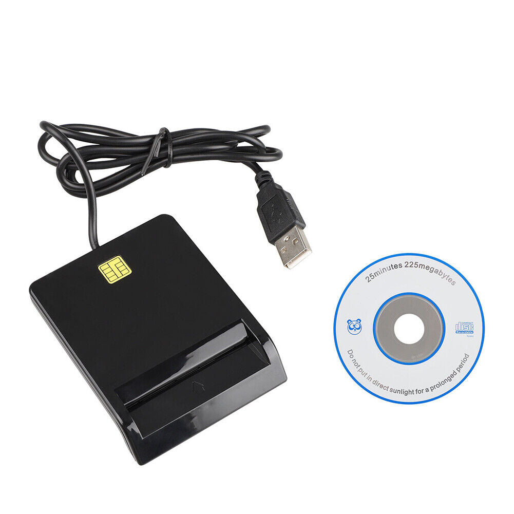 US 1-2 Pack USB Common Access CAC Smart Card Reader For Common Access Government