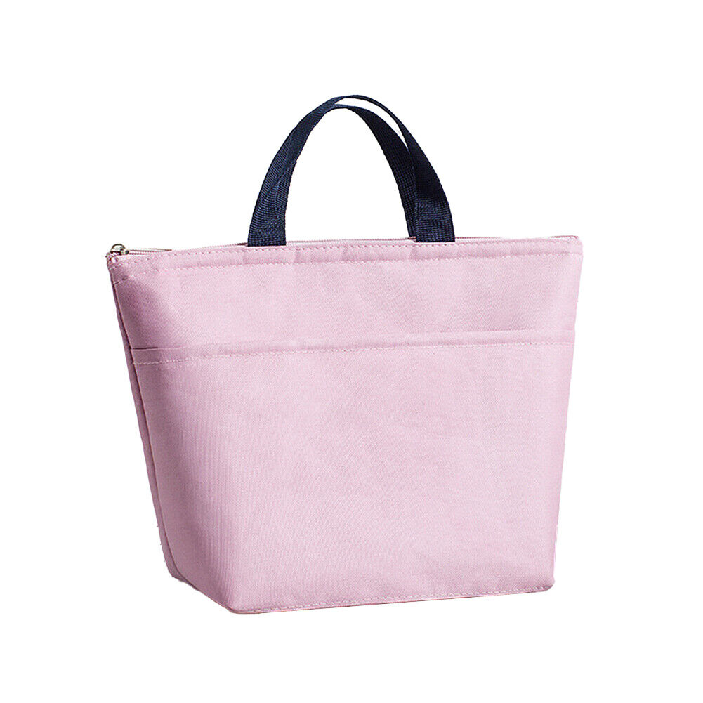US 1-2Pcs Portable Lunch Tote Bag Oxford Thermal Insulated Storage Container Box