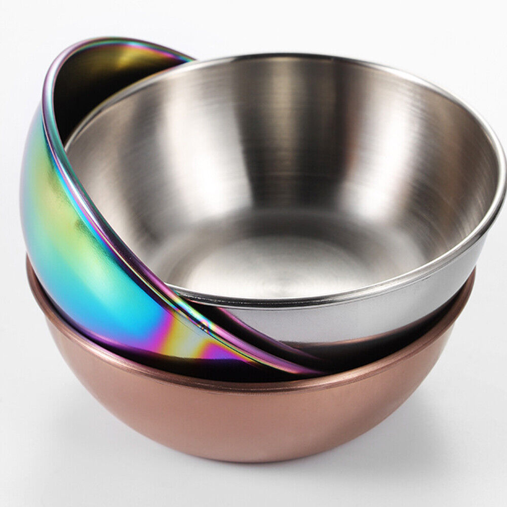 US 8-16 Pc 3.2” Stainless Steel Sauce Dish Saucers Dipping Bowl Appetizer Plates