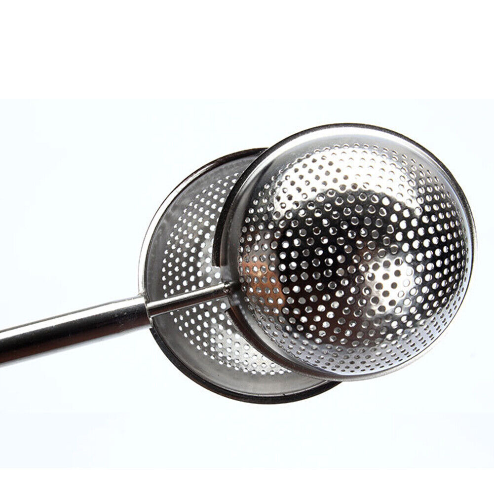 US 1-2 Pack Long Handle Tea Strainer Ball Reusable Stainless Steel Infuser