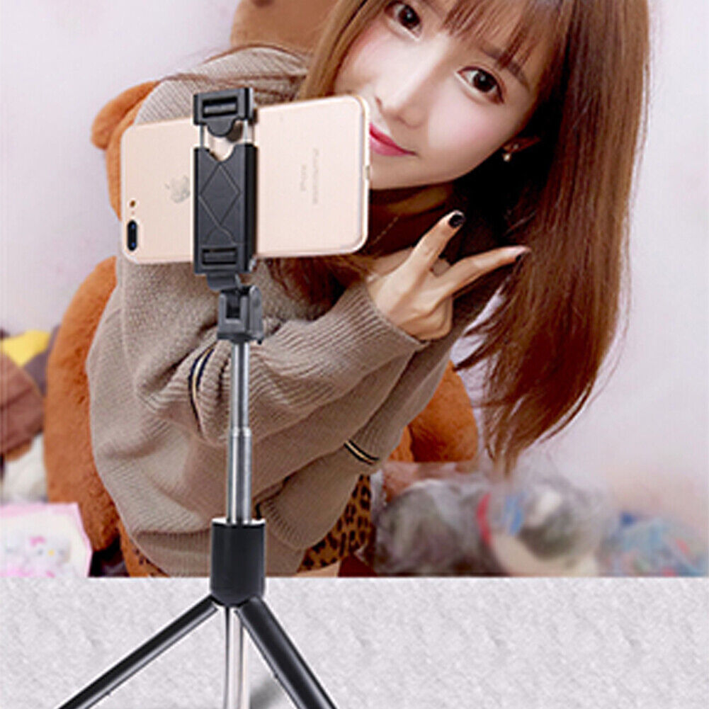 US Remote Selfie Stick Tripod Phone Desktop Stand Desk Holder For iPhone Samsung