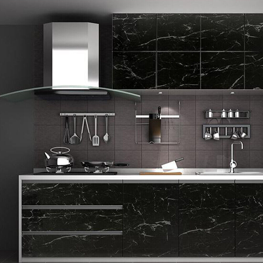 US 2-4 Pack Marble Kitchen Countertop Peel Stick Wallpaper Marble Contact Paper
