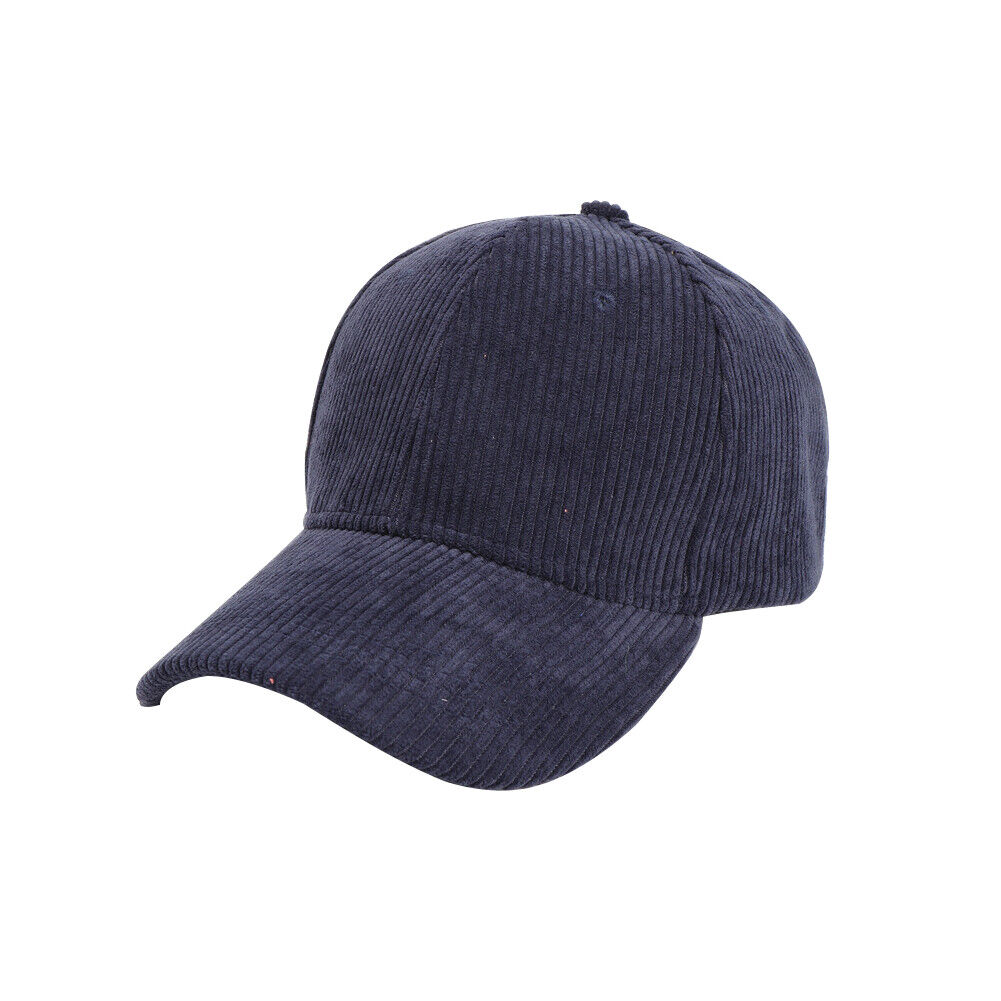 US 1-2 Pcs Cotton Corduroy Baseball Cap Classic Adjustable Plain Hat Warm Unisex