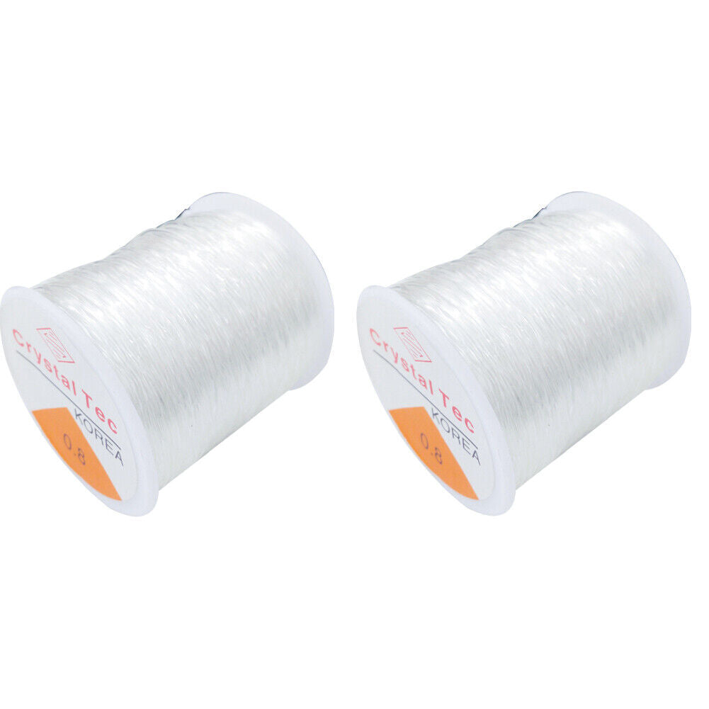 US 1-2 Roll 328Ft Clear Stretch Elastic Bead Cord Bracelet String Jewelry Making