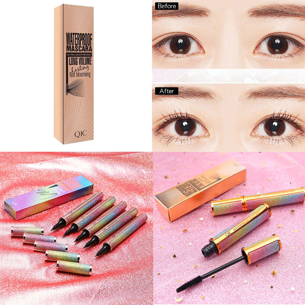US 2-4 Pack 4D Silk Fiber Eyelash Mascara Waterproof Smudge-proof Long Lasting