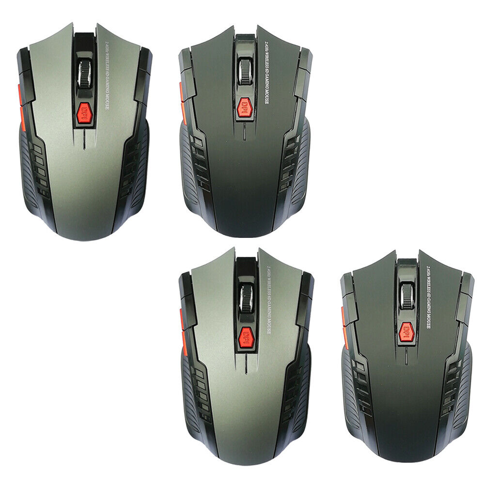 US 2-4 Pack 2.4GHz Wireless Gaming Mouse USB Receiver Optical Laptop Computer