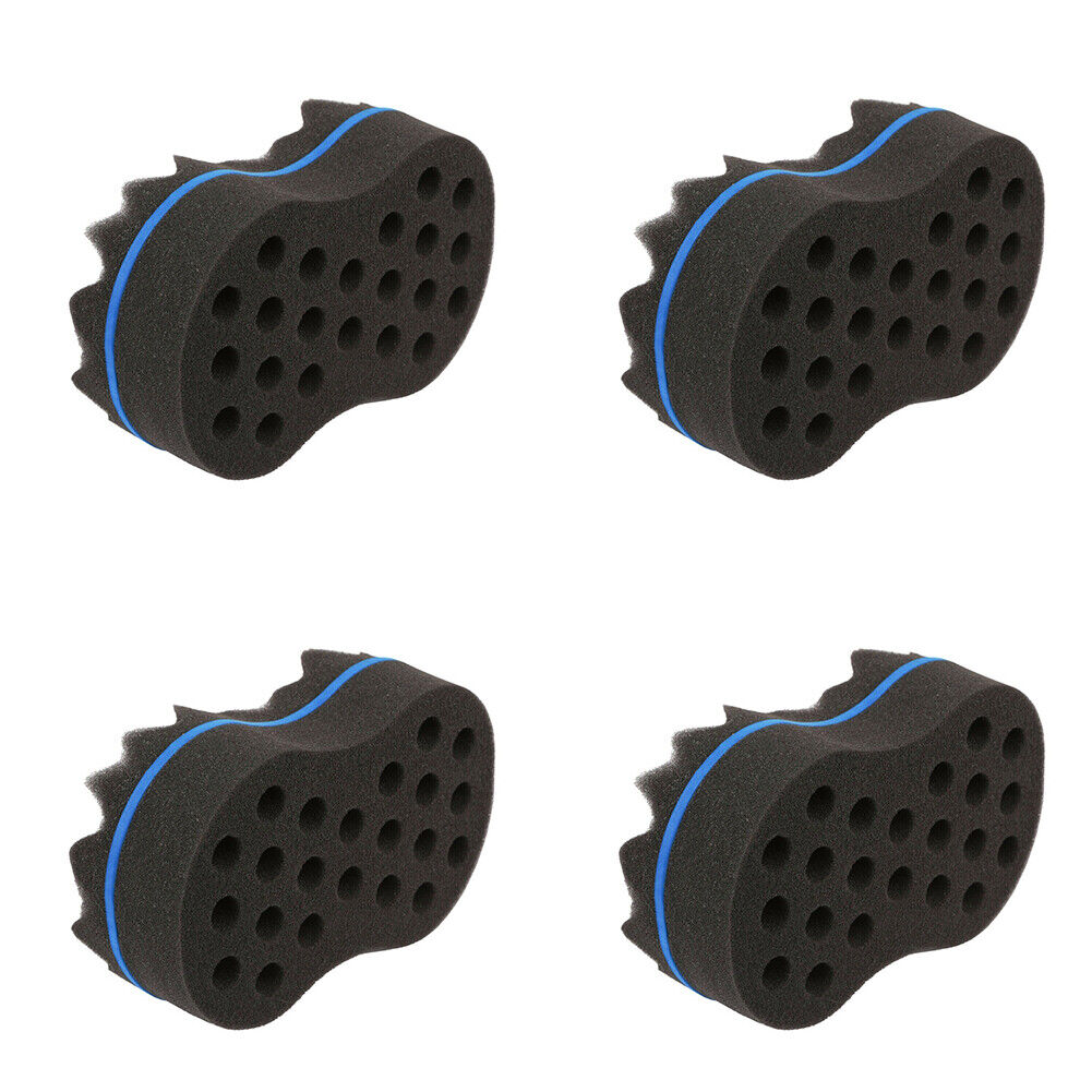 US 2-4 Pcs Double Side Barber Brush Sponge Locking Afro Curl Twist Dreads Coil