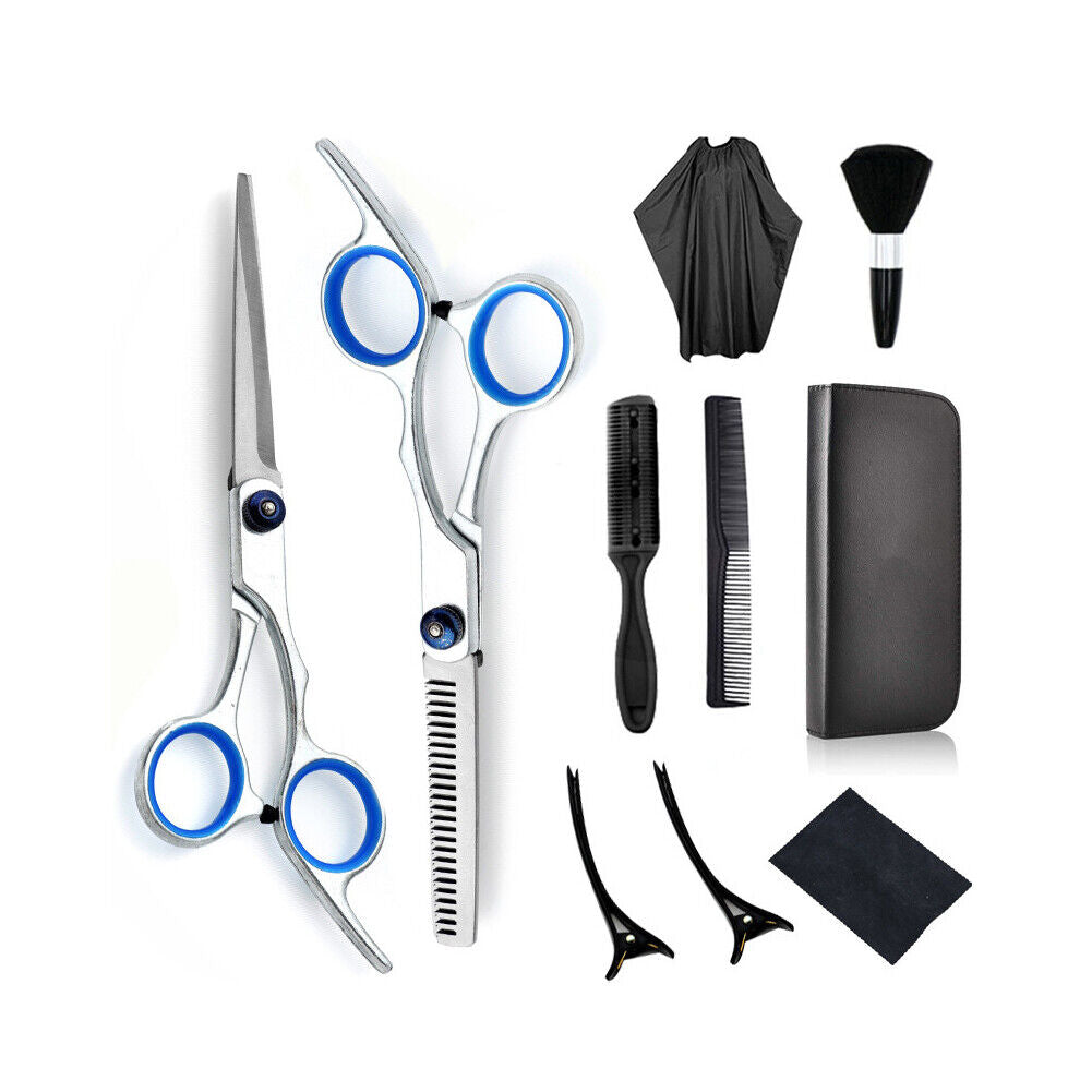 US 8-11 Pcs Set Stainless Steel Hairdressing Shear Professional Thinning Scissor