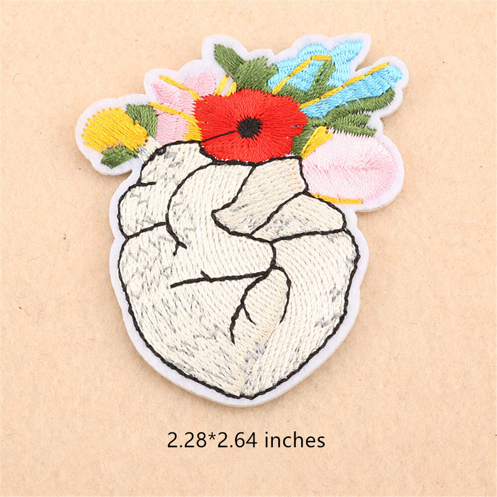 Embroidered Sew Iron On Patches Badge Fabric Bag Clothes Applique Craft
