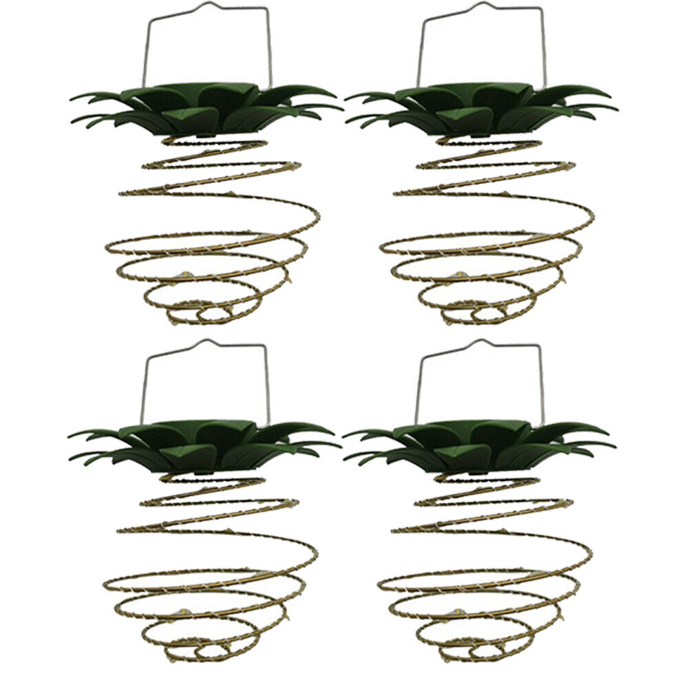 US 2-4Pc 24-LED Pineapple Hanging Lamp Solar Wind Chimes Garden Decor Waterproof