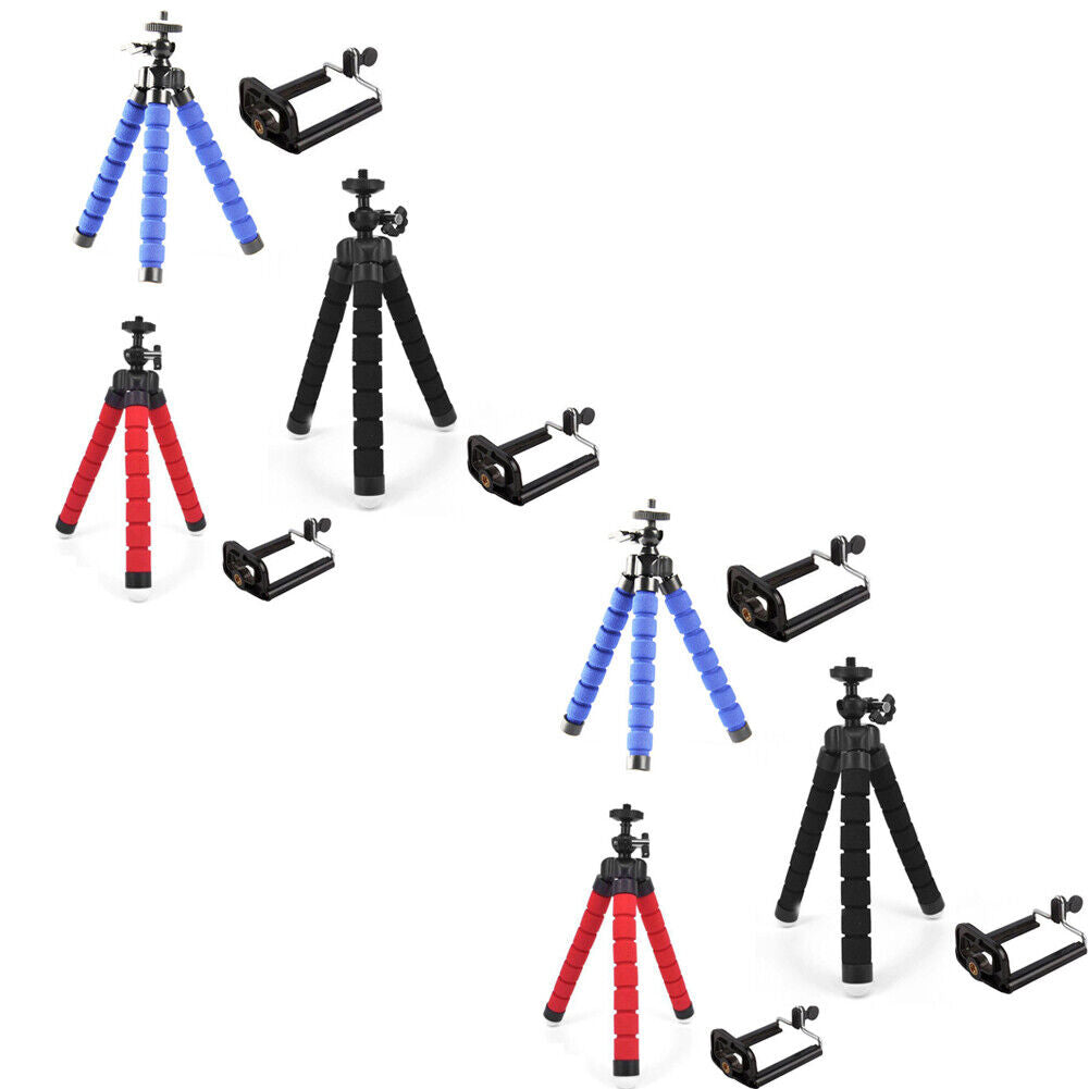 US 3-6 Pack Flexible Phone Tripod Universal Portable Holder Selfie Stand Monopod