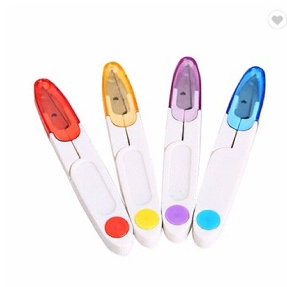 US 4-8 Pack Embroidery Sewing Snips Thread Cutter Cover Scissors Thrum Yarn